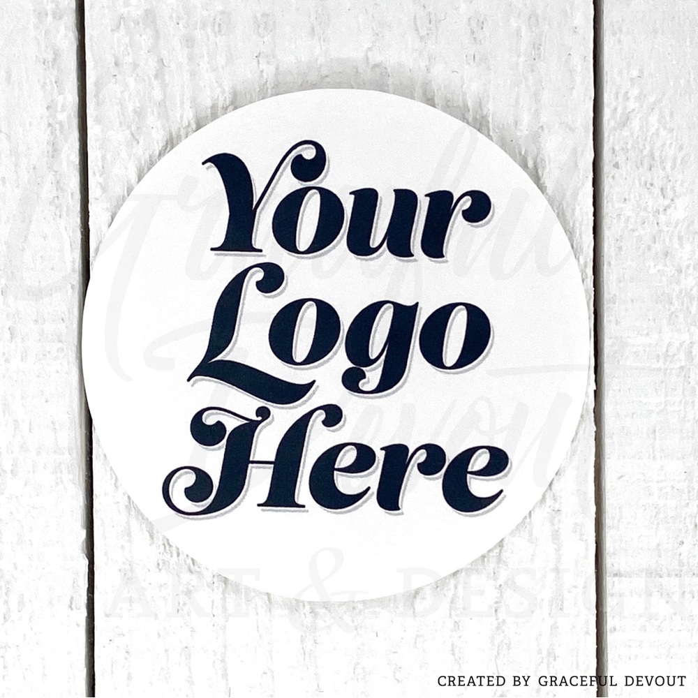Your Logo Here - Custom  - 2" (inches) Round, (96ct.) Stickers - Picture 4 of 4